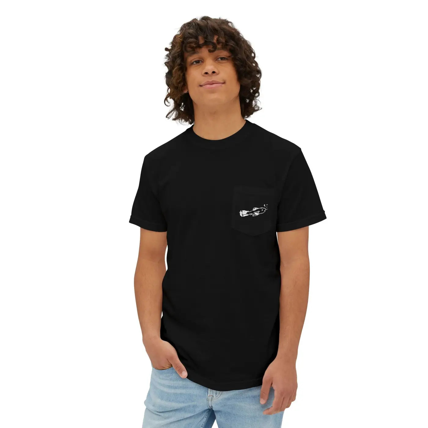 Hand-Drawn Fish With Bubbles Unisex Tee for Fish Lovers - DipaliZ