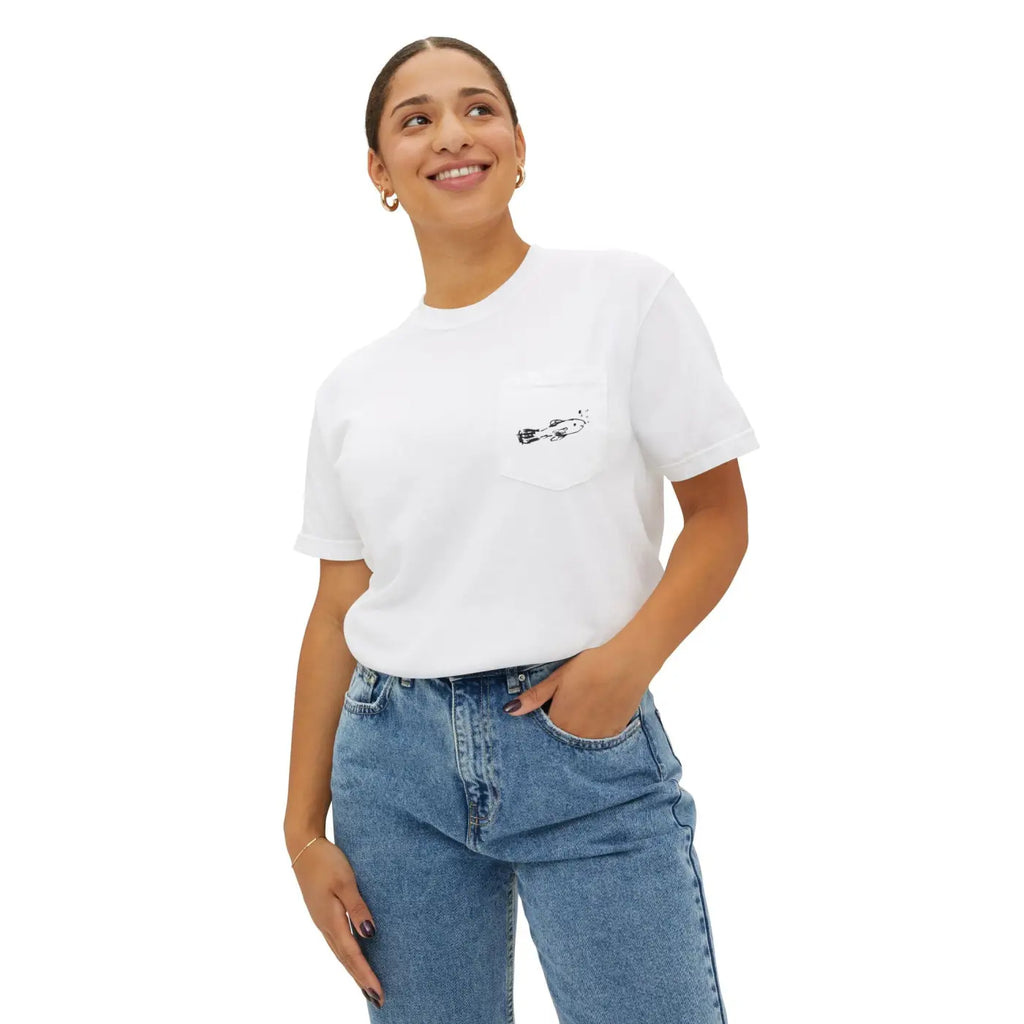 Hand-Drawn Fish With Bubbles Unisex Tee for Fish Lovers - DipaliZ