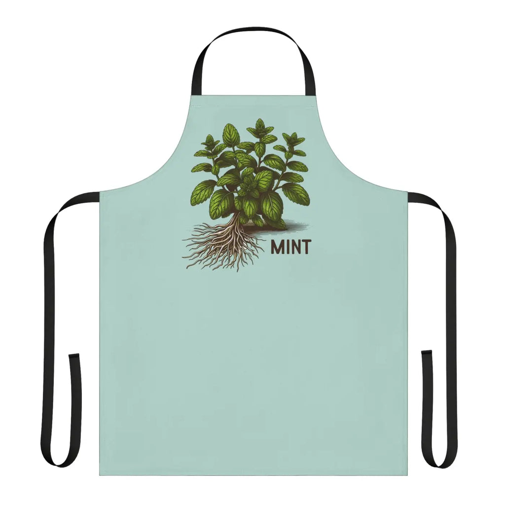 Mint Leaves Apron - Tie-Back Closure for Women - DipaliZ