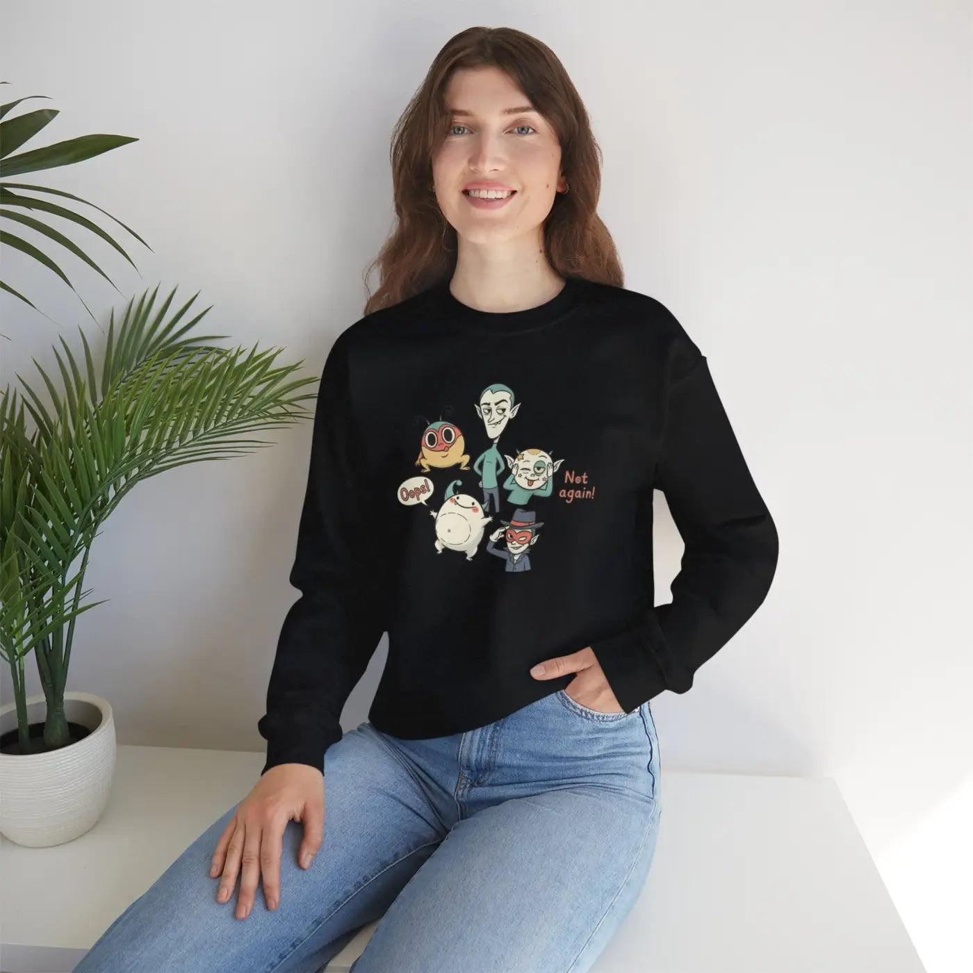 Pastel Doodle Crewneck - Cute Menace Vibes - DipaliZ