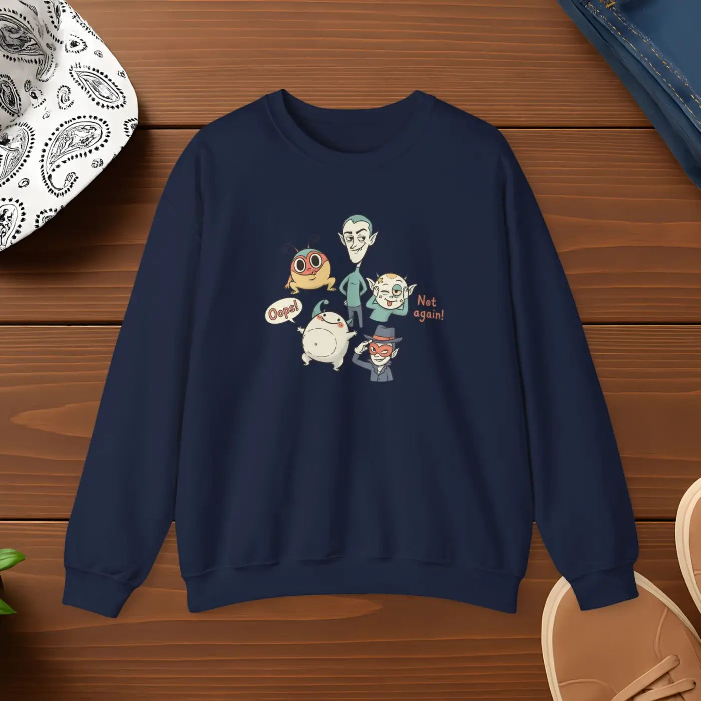 Pastel Doodle Crewneck - Cute Menace Vibes - DipaliZ