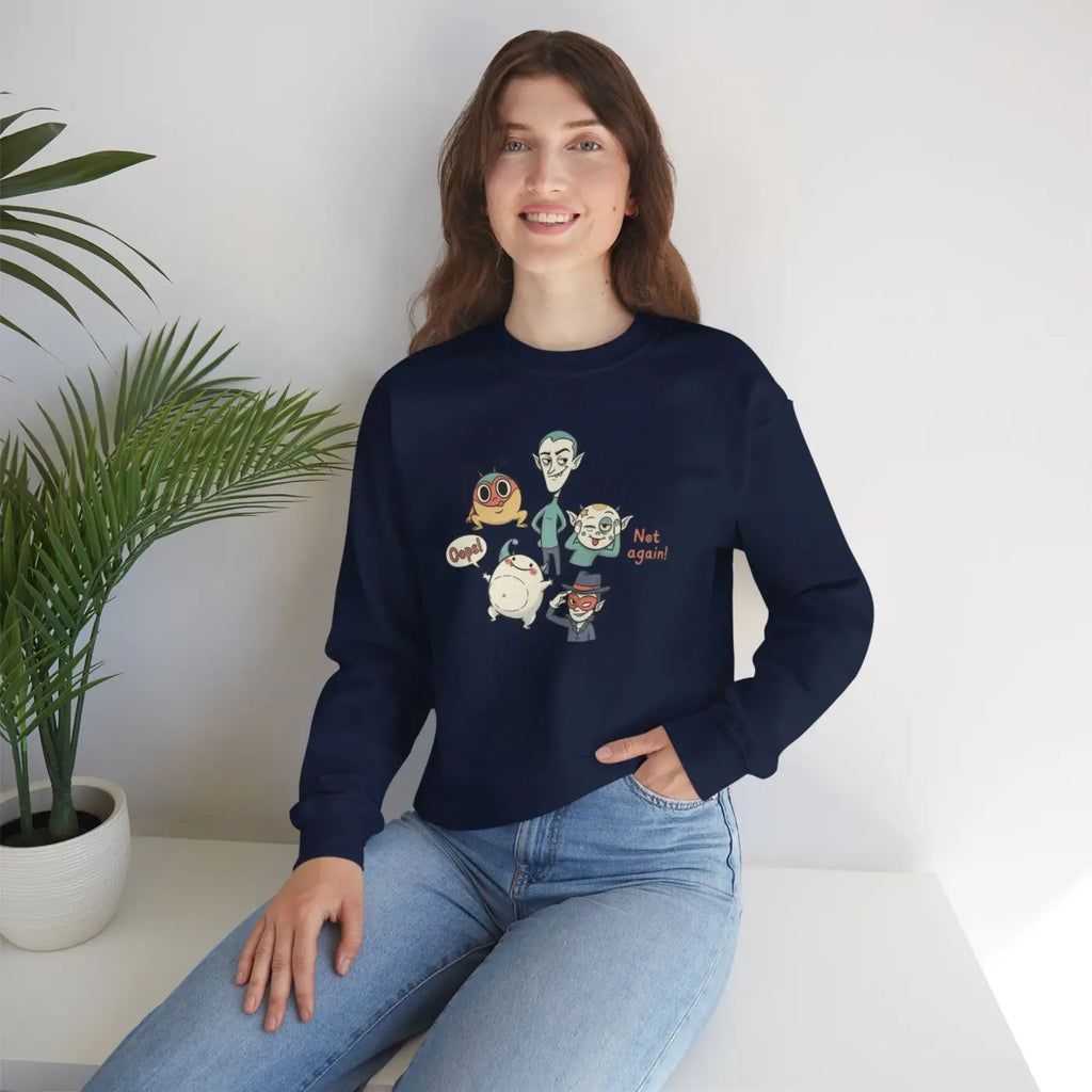 Pastel Doodle Crewneck - Cute Menace Vibes - DipaliZ