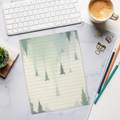 Misty Forest Landscape Notepad - Magnetic Backing - DipaliZ