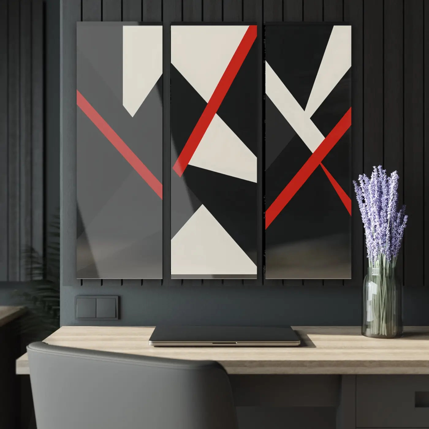 Modern Abstract Triptych Acrylic Prints Wall Art Set - DipaliZ