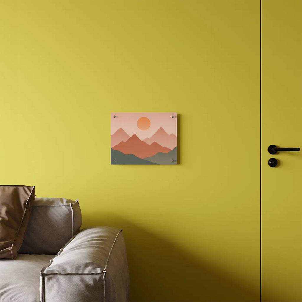 Abstract Sunset Landscape Print - Modern Acrylic Wall Art - DipaliZ