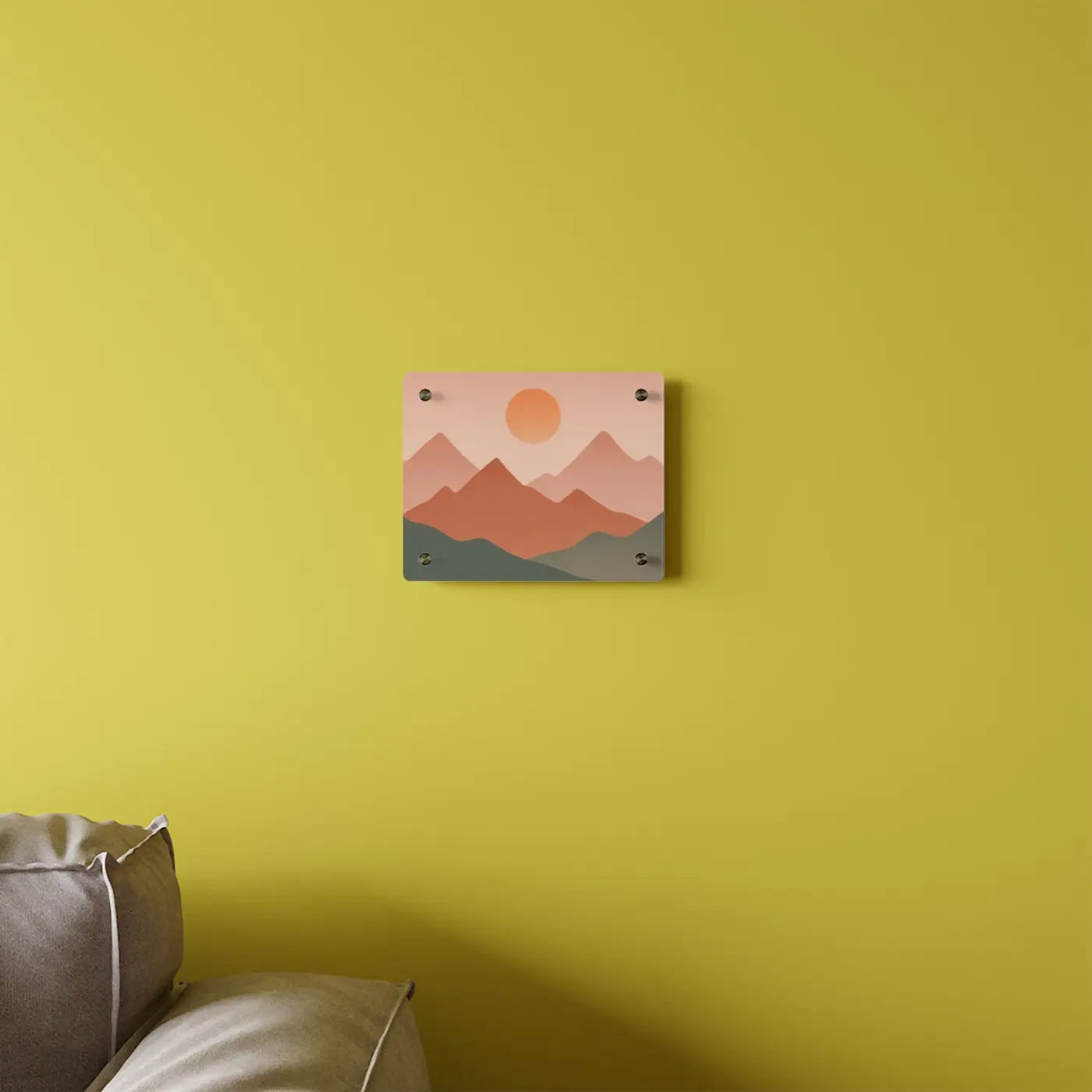 Abstract Sunset Landscape Print - Modern Acrylic Wall Art - DipaliZ