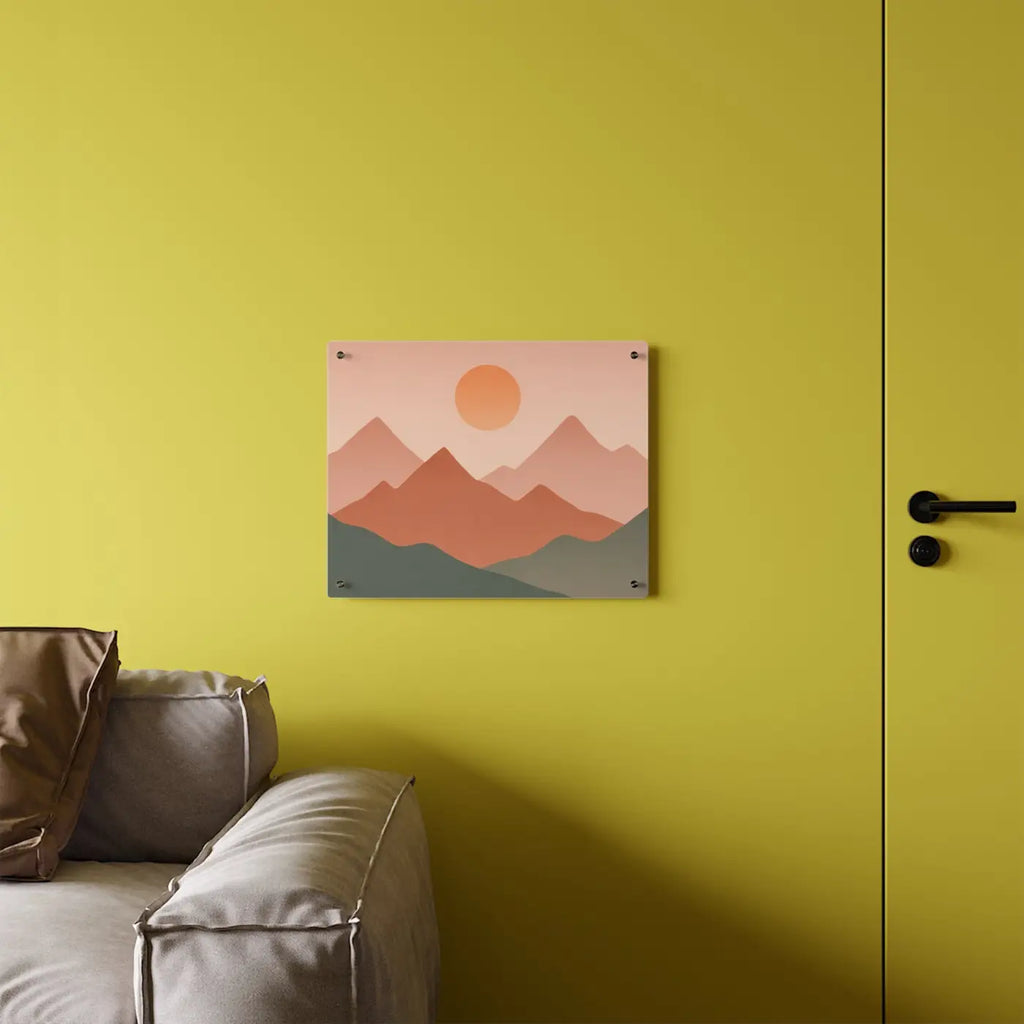 Abstract Sunset Landscape Print - Modern Acrylic Wall Art - DipaliZ
