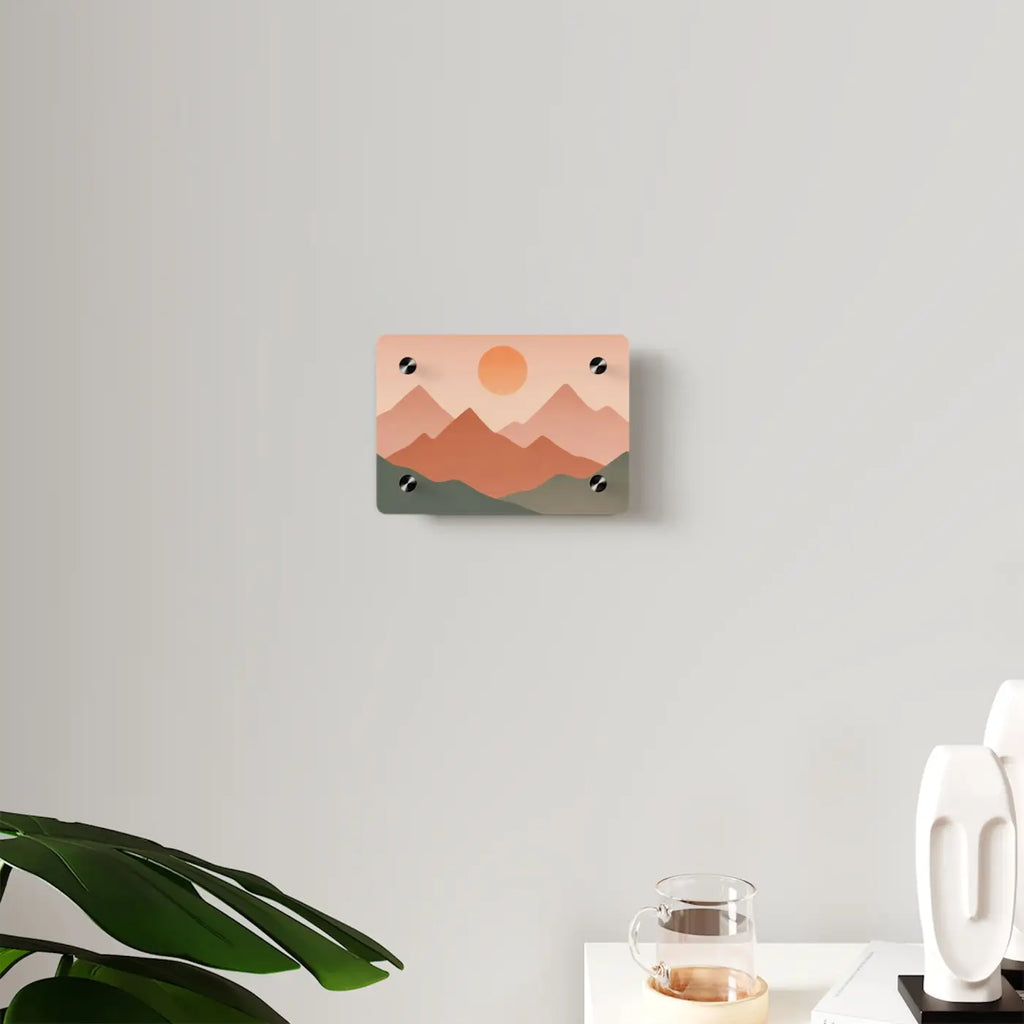 Abstract Sunset Landscape Print - Modern Acrylic Wall Art - DipaliZ