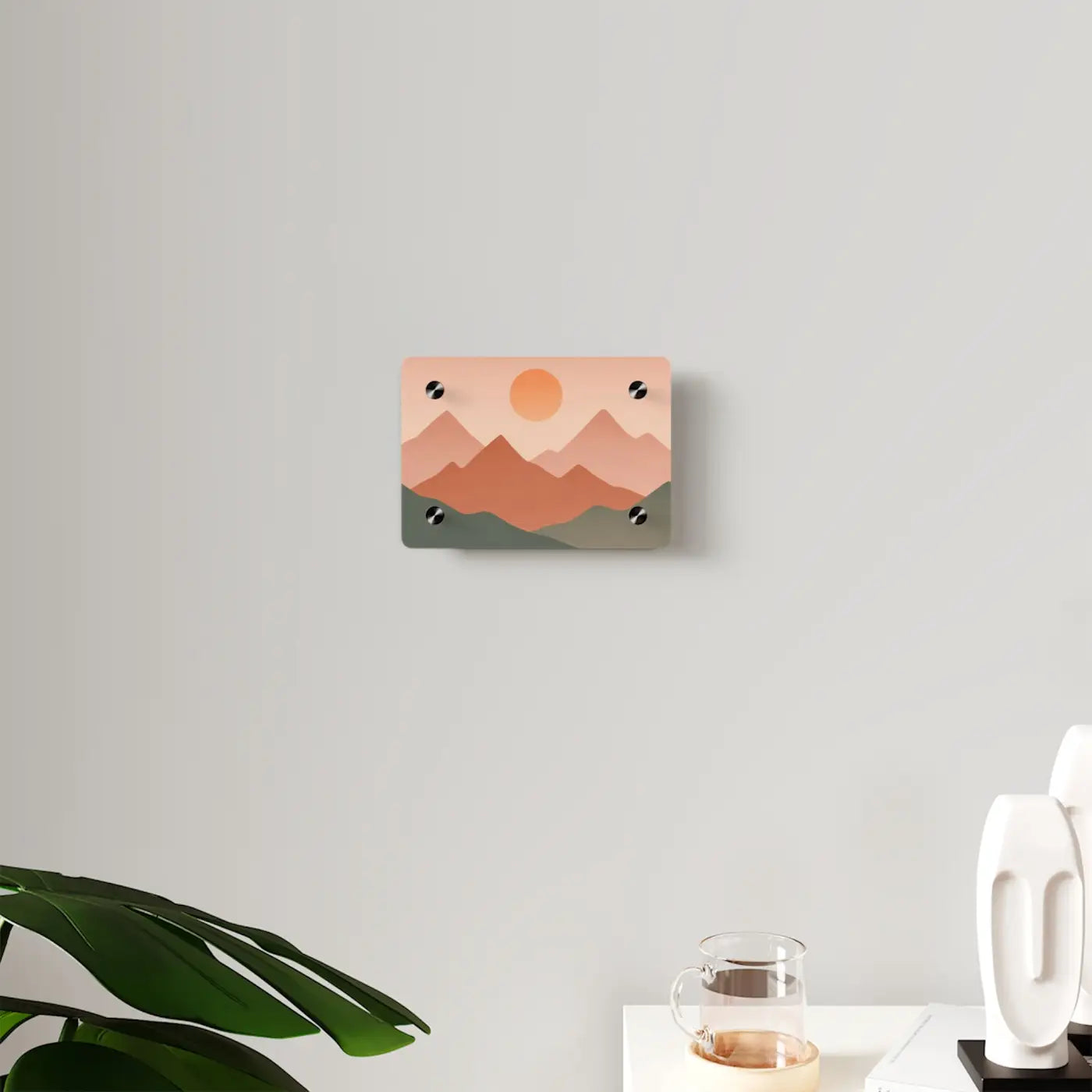Abstract Sunset Landscape Print - Modern Acrylic Wall Art - DipaliZ