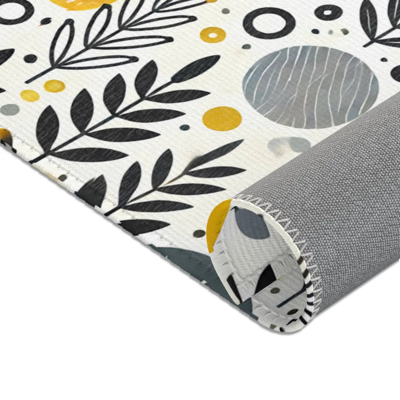Modern Bohemian Area Rug - Yellow Geometric Patterns - DipaliZ