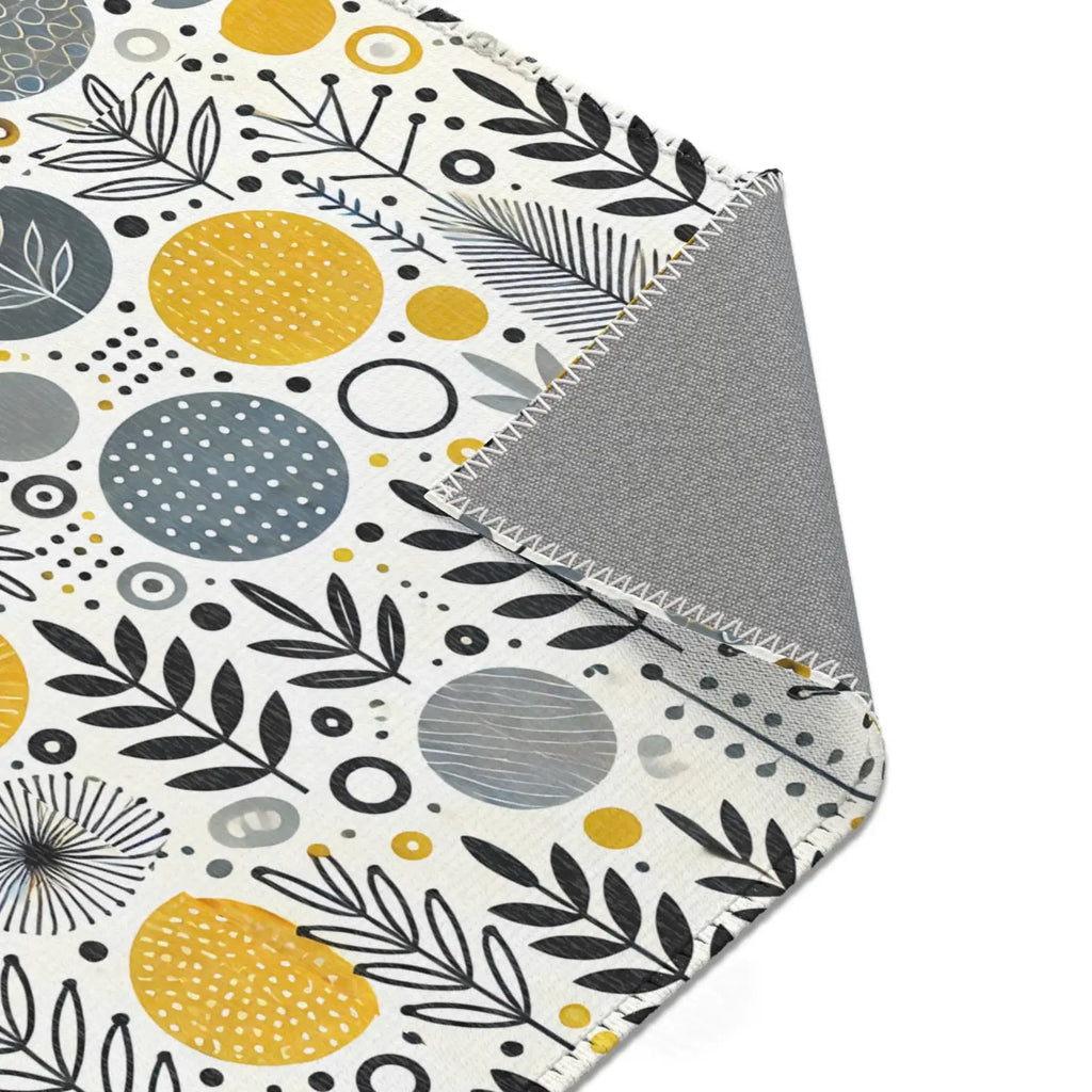 Modern Bohemian Area Rug - Yellow Geometric Patterns - DipaliZ