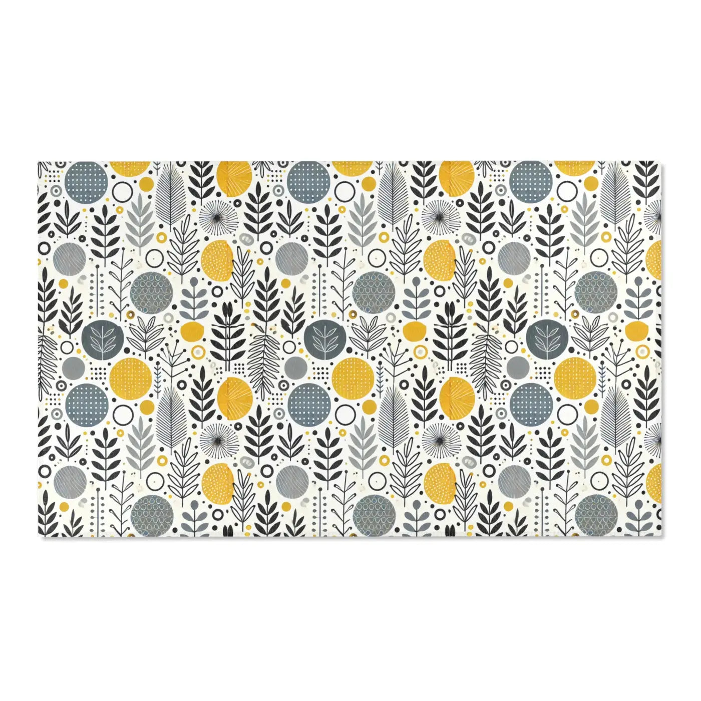 Modern Bohemian Area Rug - Yellow Geometric Patterns - DipaliZ