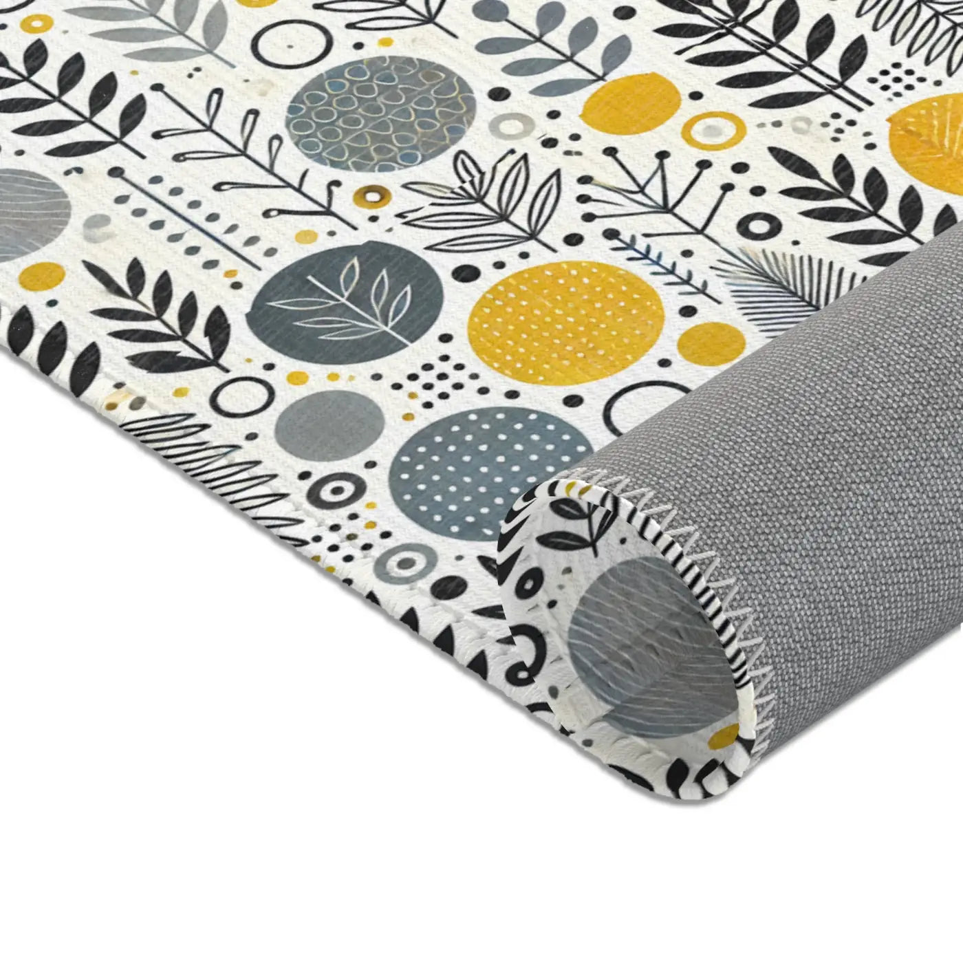 Modern Bohemian Area Rug - Yellow Geometric Patterns - DipaliZ