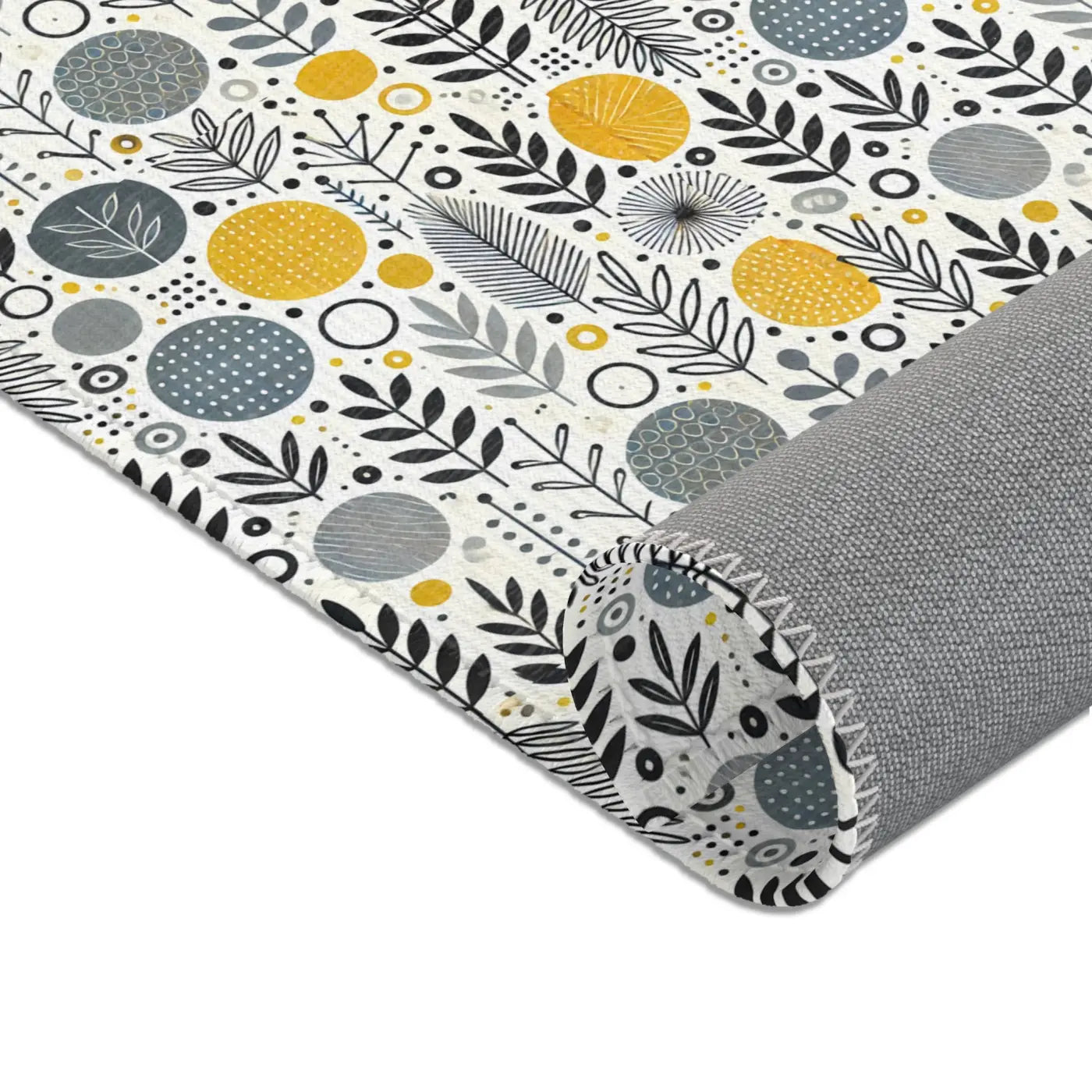 Modern Bohemian Area Rug - Yellow Geometric Patterns - DipaliZ