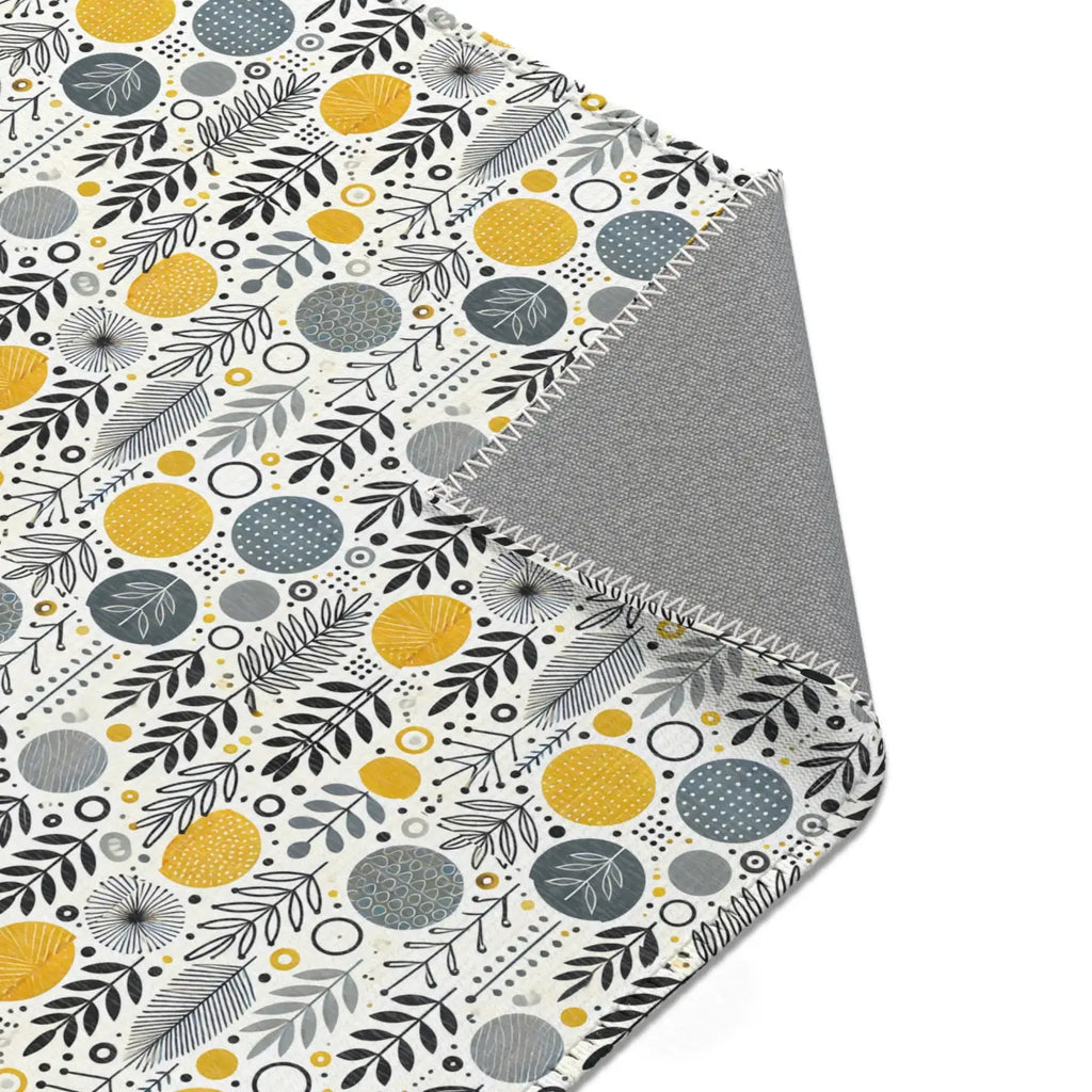 Modern Bohemian Area Rug - Yellow Geometric Patterns - DipaliZ