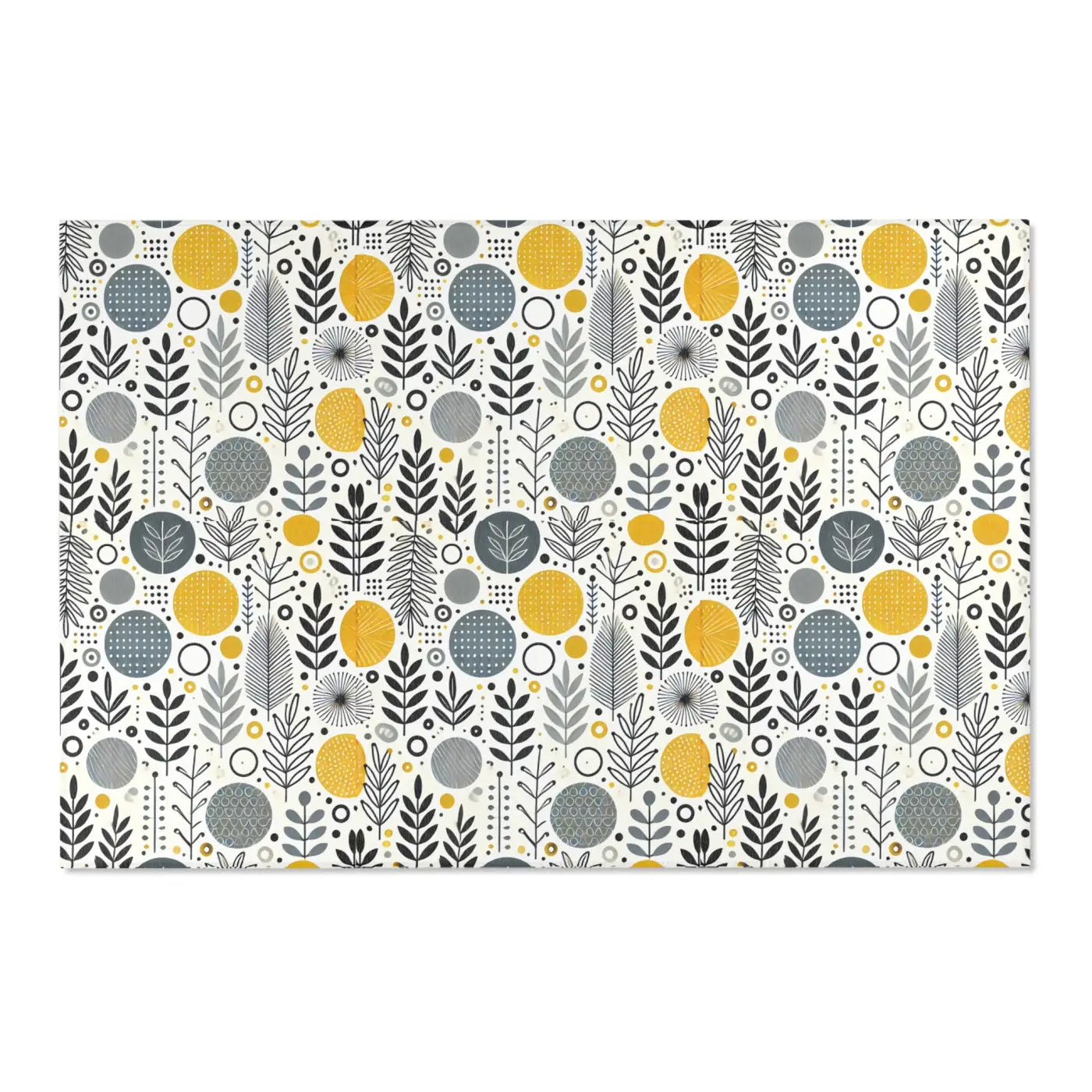 Modern Bohemian Area Rug - Yellow Geometric Patterns - DipaliZ