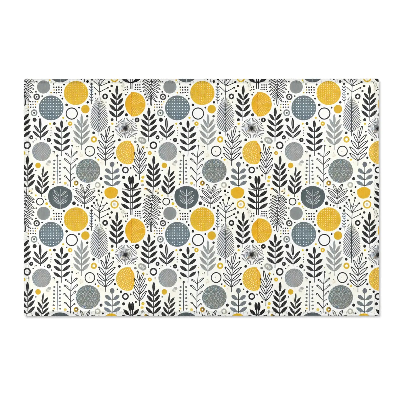 Modern Bohemian Area Rug - Yellow Geometric Patterns - DipaliZ