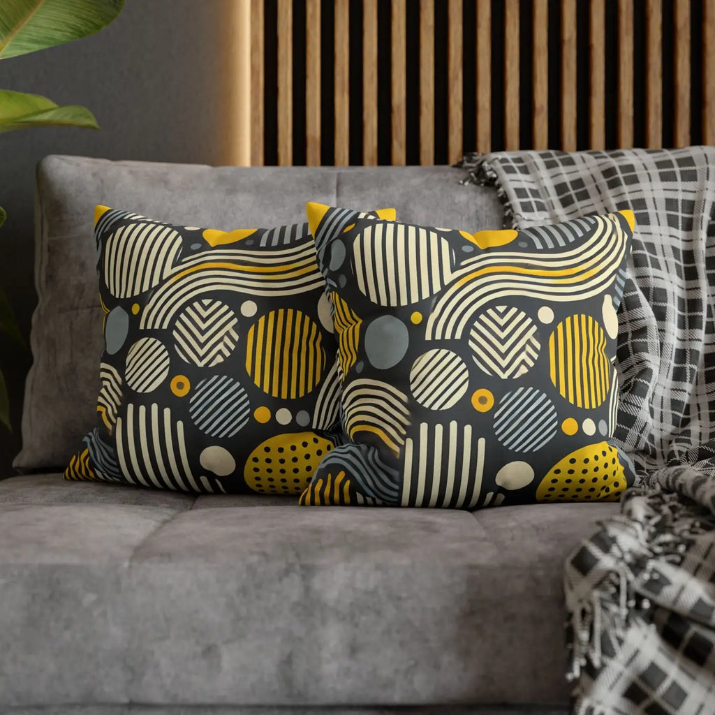 Modern Geometric Pillowcase - Spun Polyester Home Decor - DipaliZ