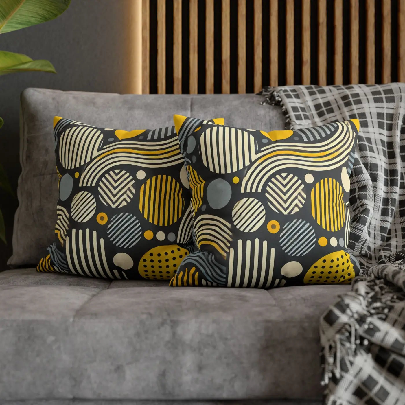 Modern Geometric Pillowcase - Spun Polyester Home Decor - DipaliZ
