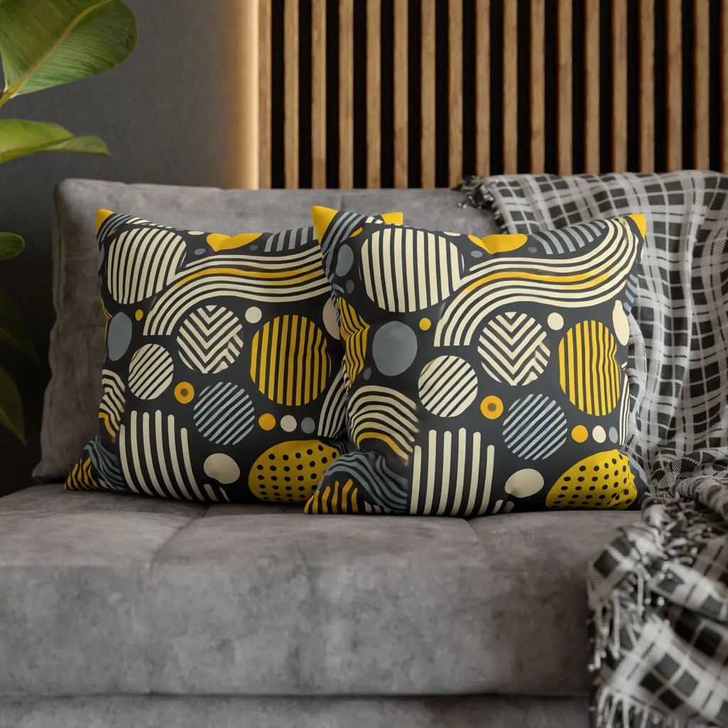 Modern Geometric Pillowcase - Spun Polyester Home Decor - DipaliZ