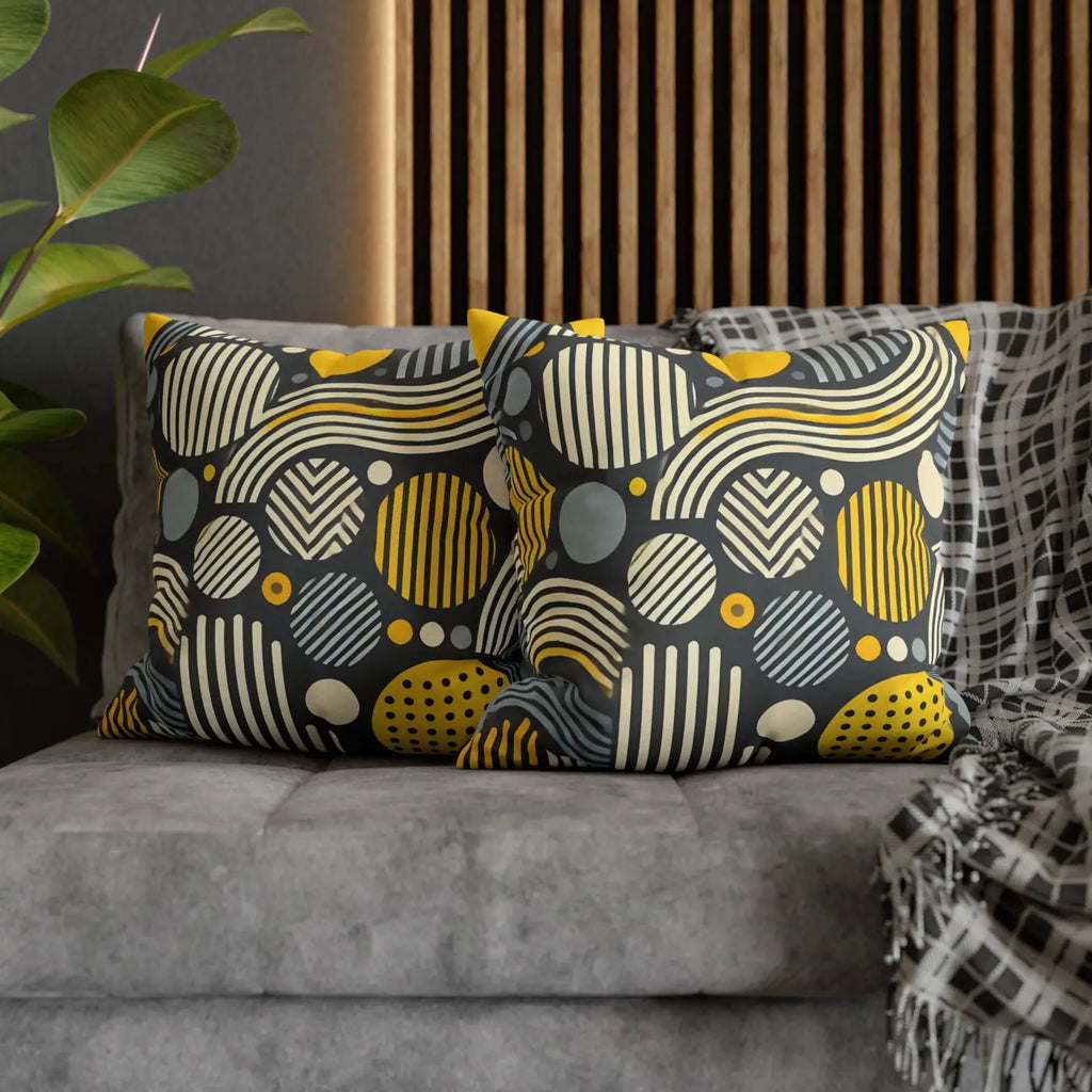 Modern Geometric Pillowcase - Spun Polyester Home Decor - DipaliZ