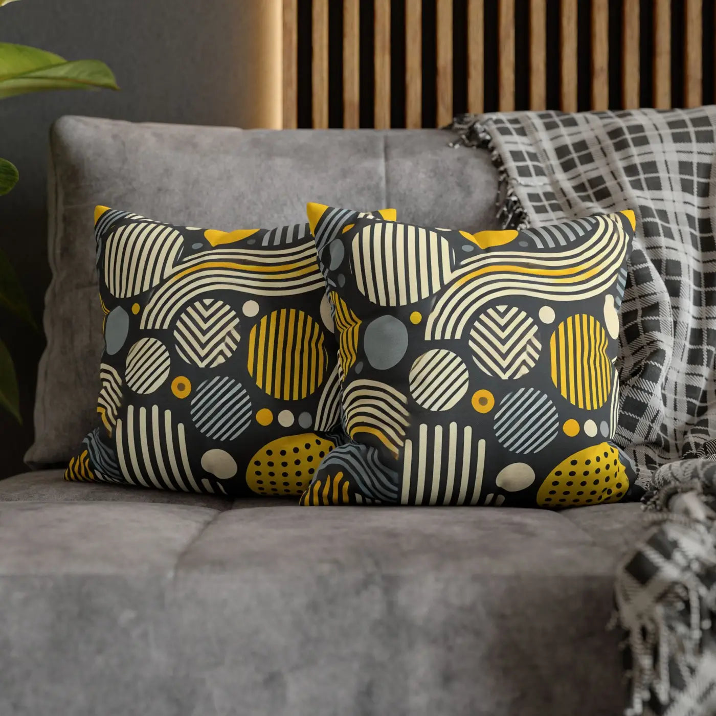 Modern Geometric Pillowcase - Spun Polyester Home Decor - DipaliZ