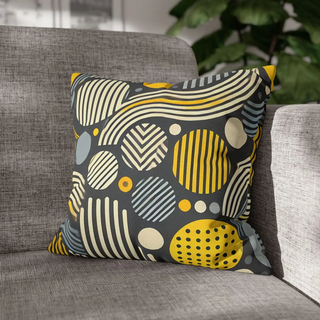 Modern Geometric Pillowcase - Spun Polyester Home Decor - DipaliZ