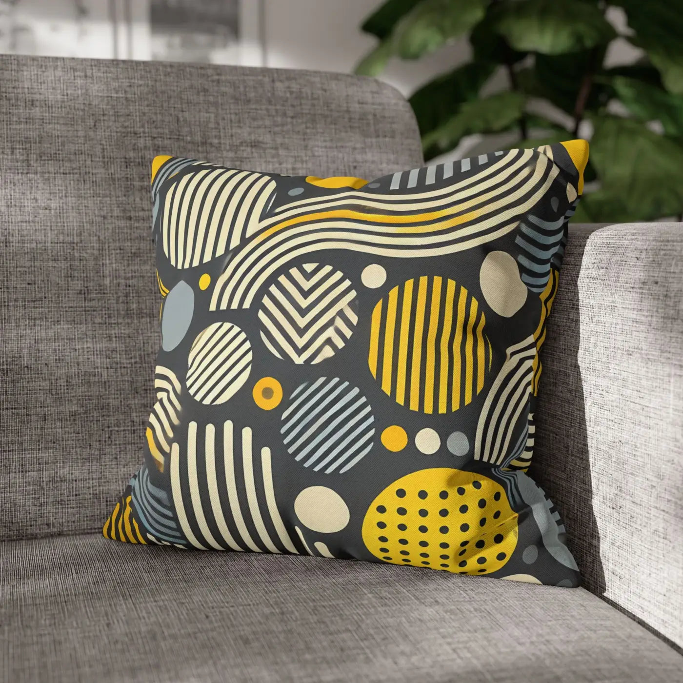 Modern Geometric Pillowcase - Spun Polyester Home Decor - DipaliZ