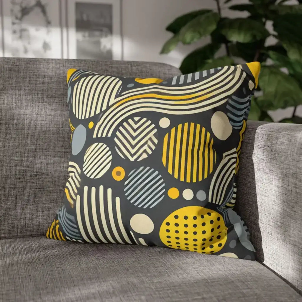 Modern Geometric Pillowcase - Spun Polyester Home Decor - DipaliZ