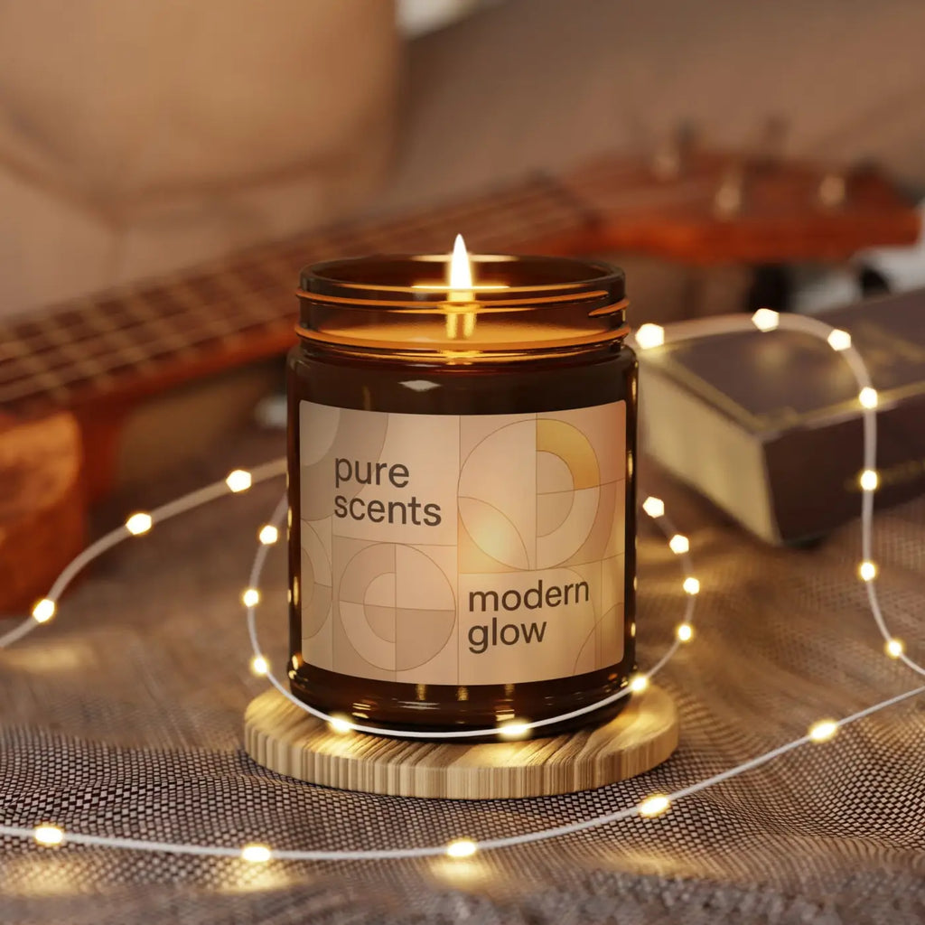 Scented Soy Candle - Cozy Amber Glow Vibes - DipaliZ