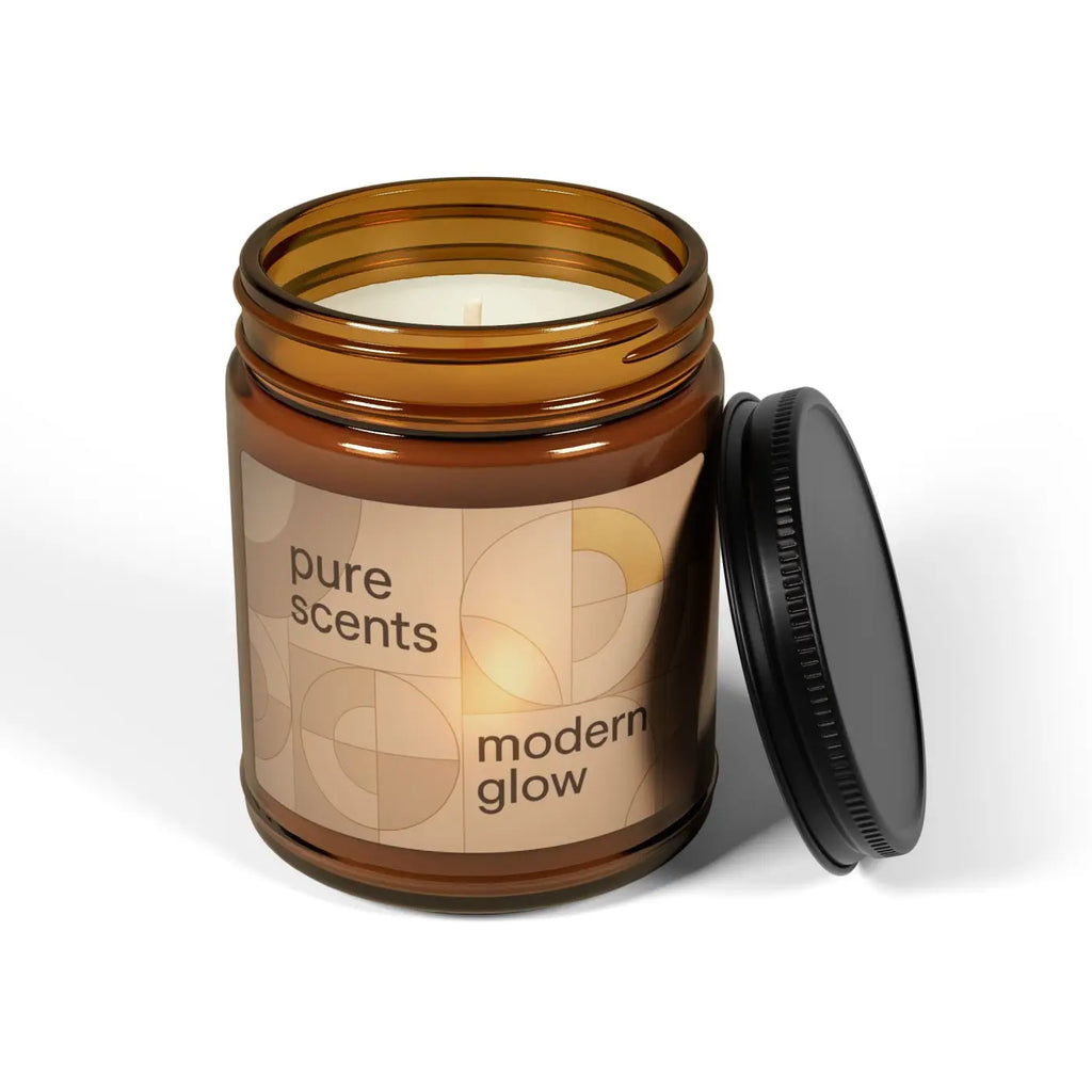 Scented Soy Candle - Cozy Amber Glow Vibes - DipaliZ