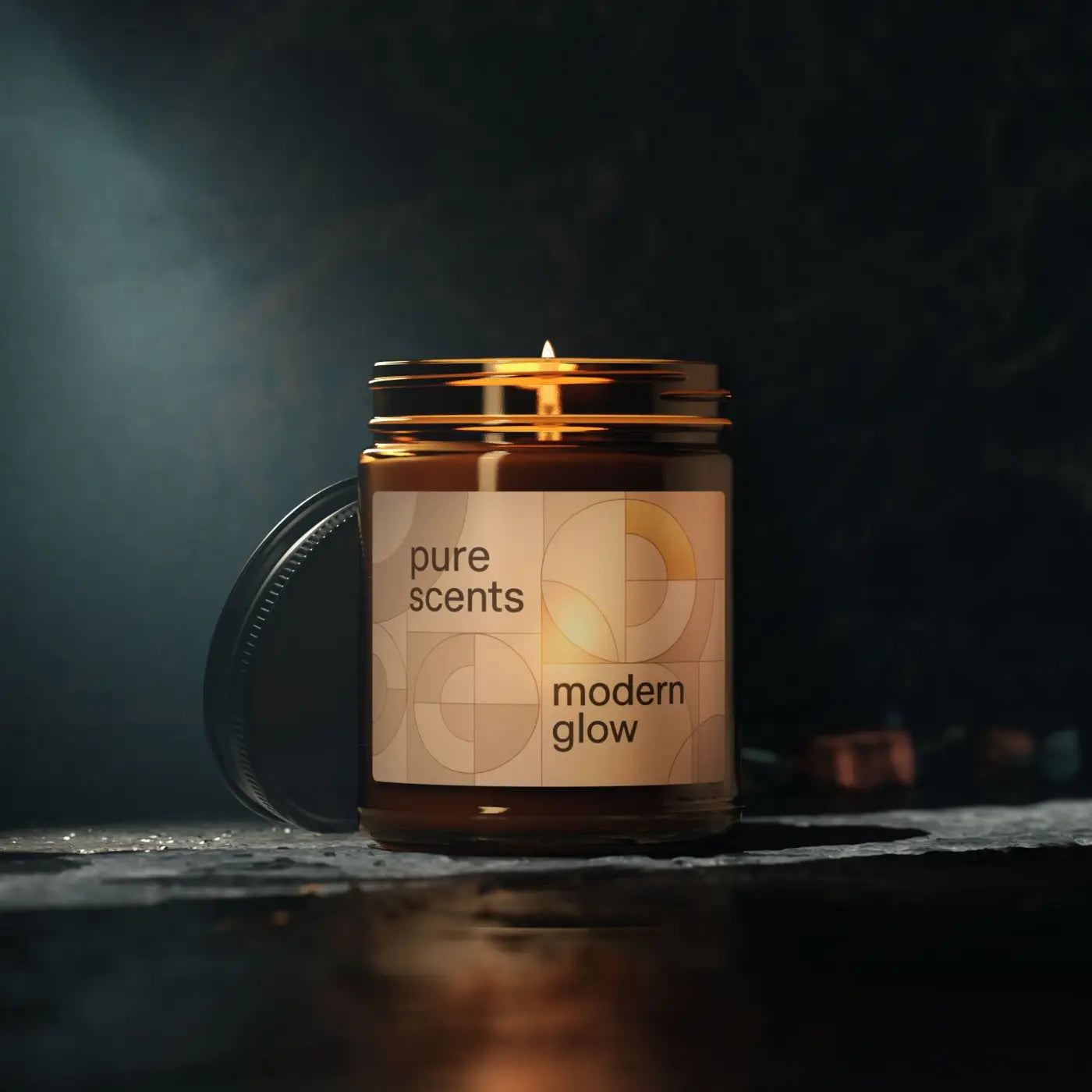 Scented Soy Candle - Cozy Amber Glow Vibes - DipaliZ