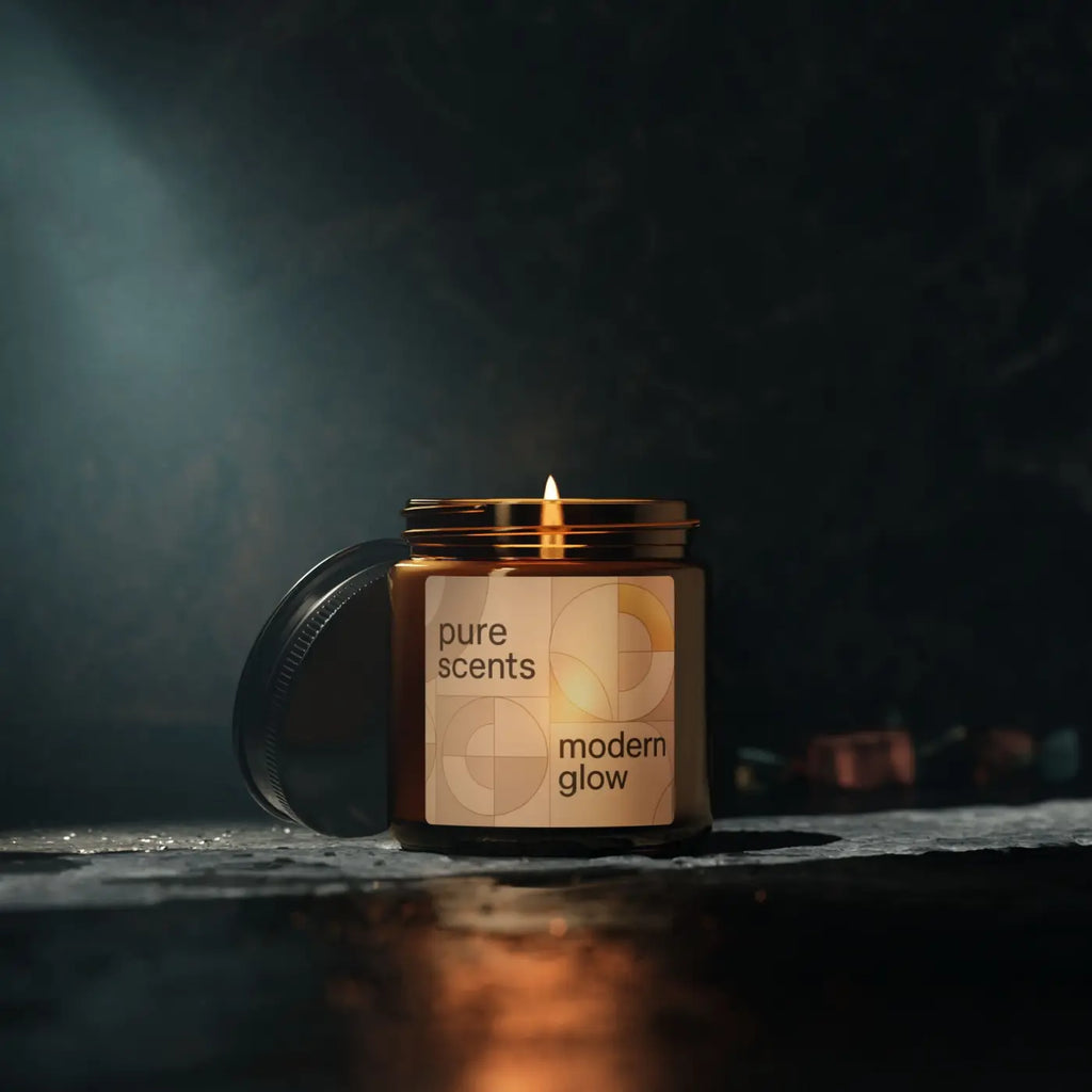 Scented Soy Candle - Cozy Amber Glow Vibes - DipaliZ