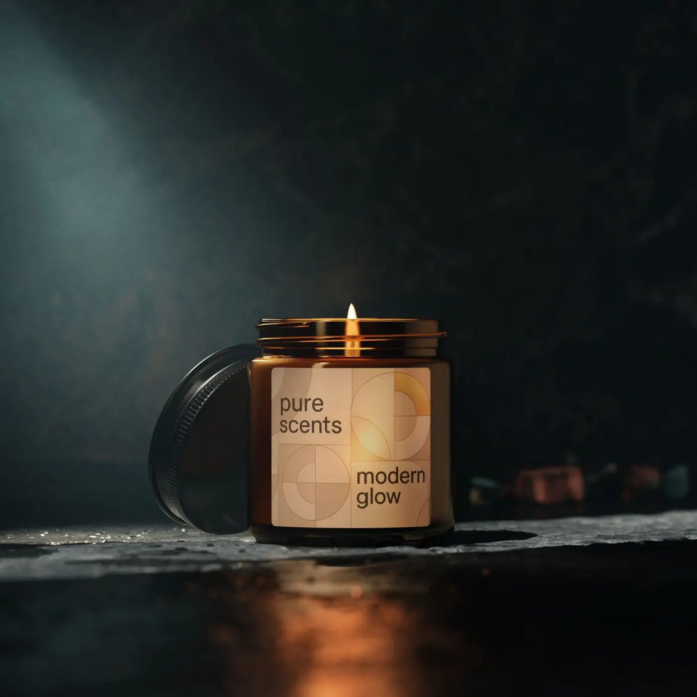 Scented Soy Candle - Cozy Amber Glow Vibes - DipaliZ