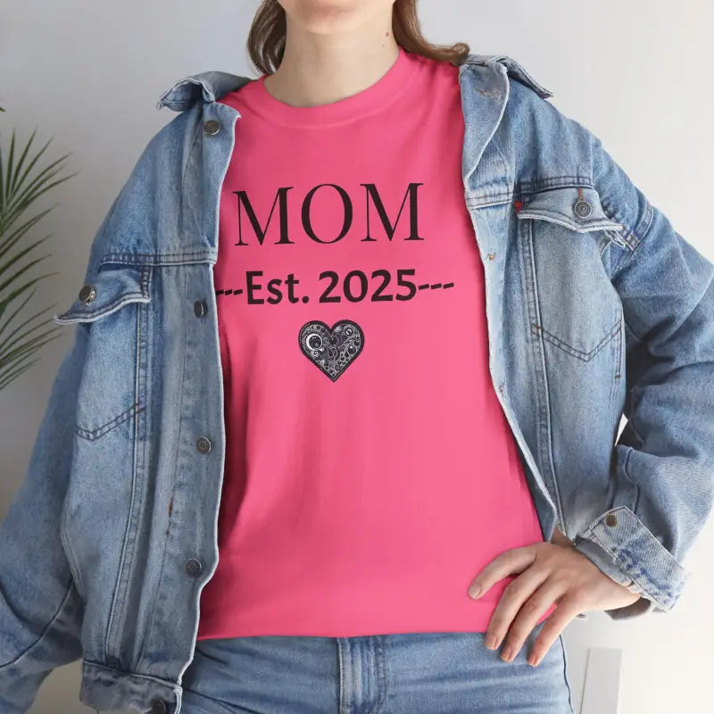 Deluxe T-Shirt - Mom Established 2025 New Mom - DipaliZ