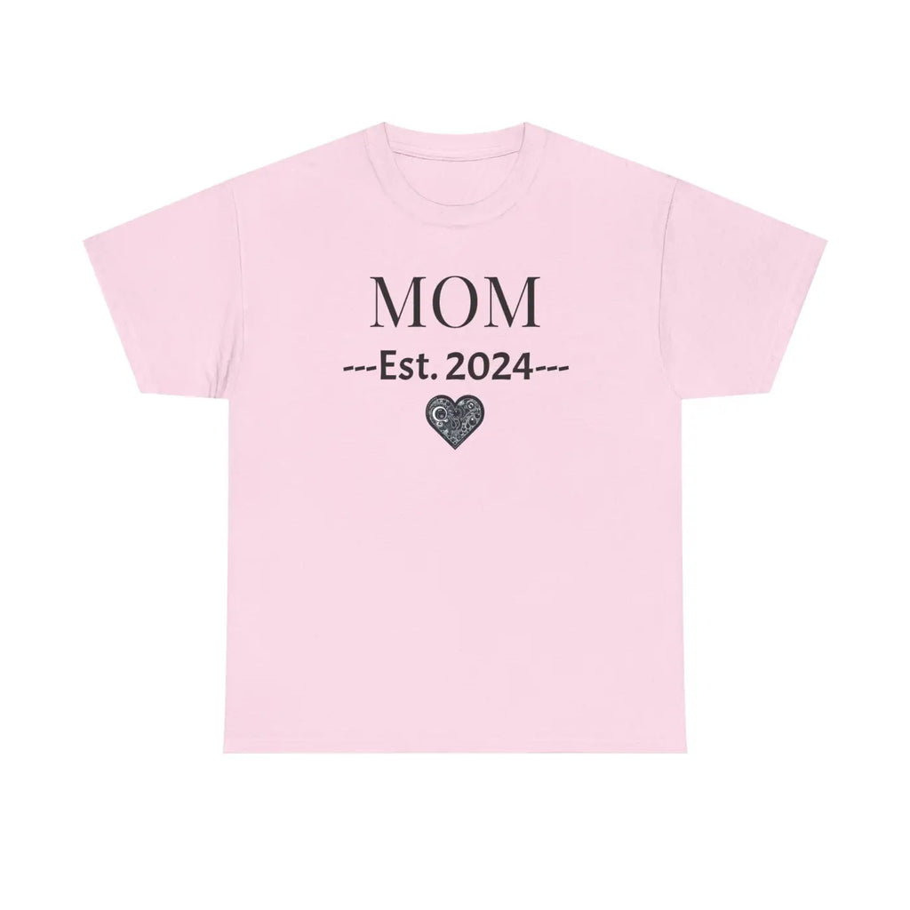 Mom Unisex Heavy Cotton Tee - Established 2024 New Mom - DipaliZ