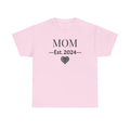 Mom Unisex Heavy Cotton Tee - Established 2024 New Mom - DipaliZ