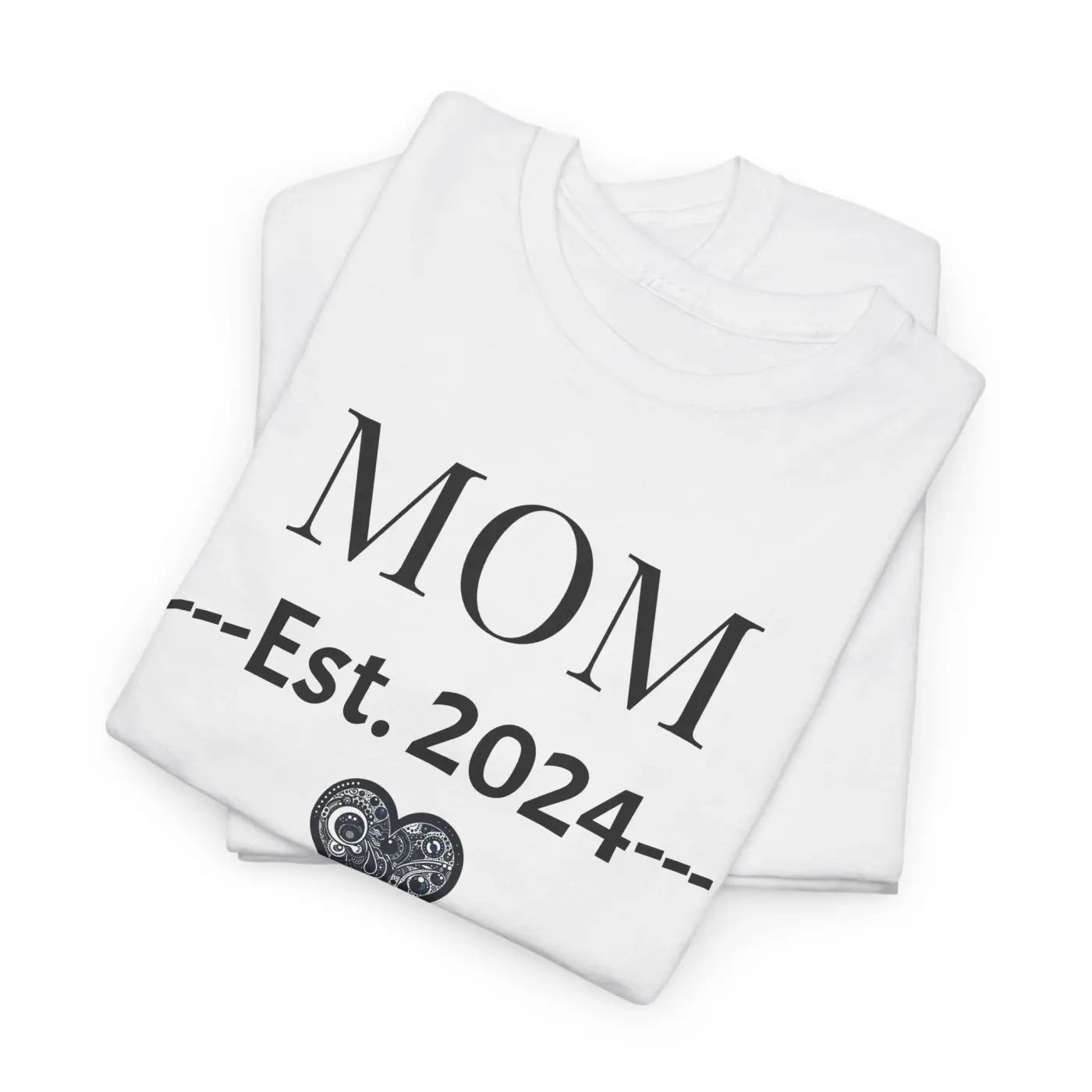 Mom Unisex Heavy Cotton Tee - Established 2024 New Mom - DipaliZ