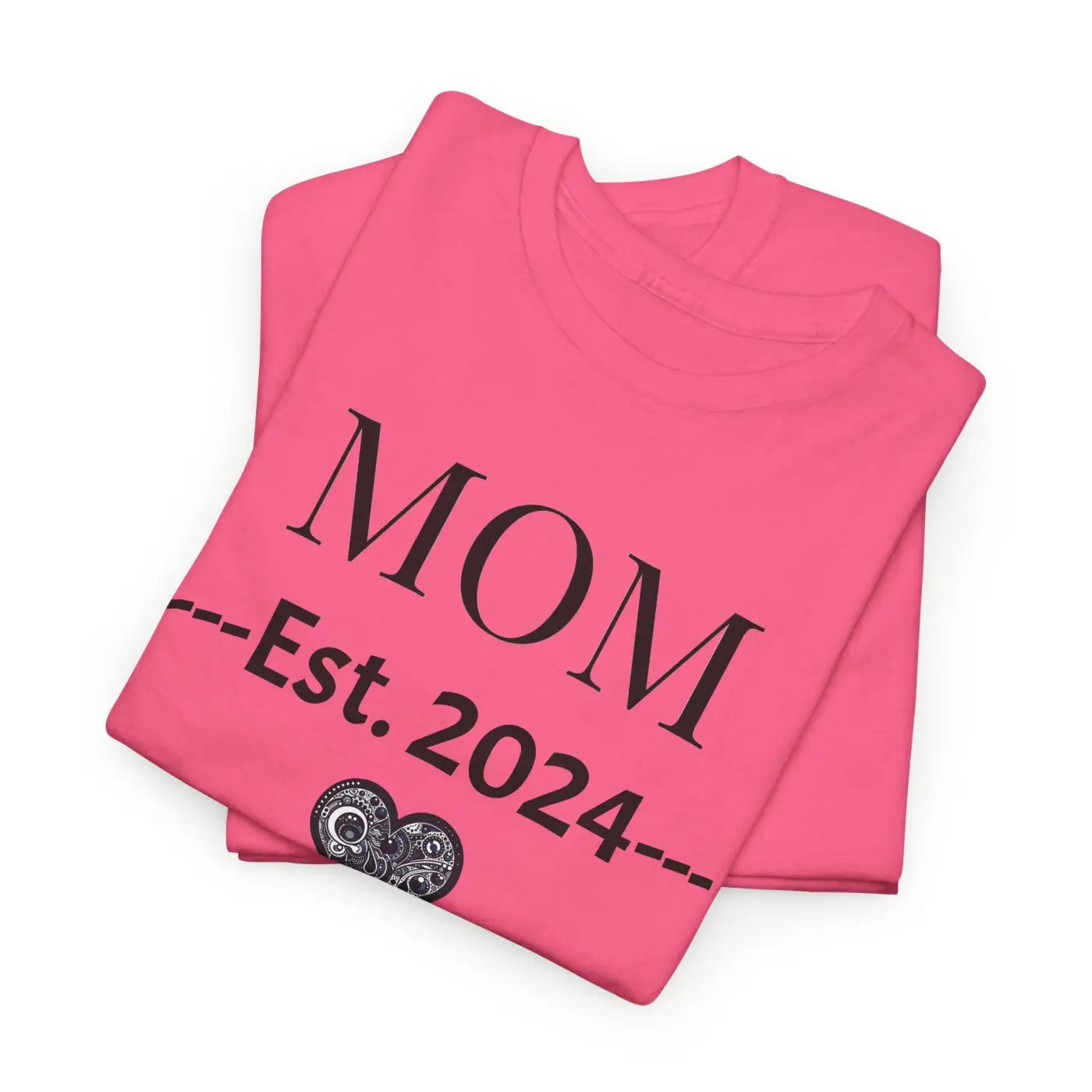 Mom Unisex Heavy Cotton Tee - Established 2024 New Mom - DipaliZ