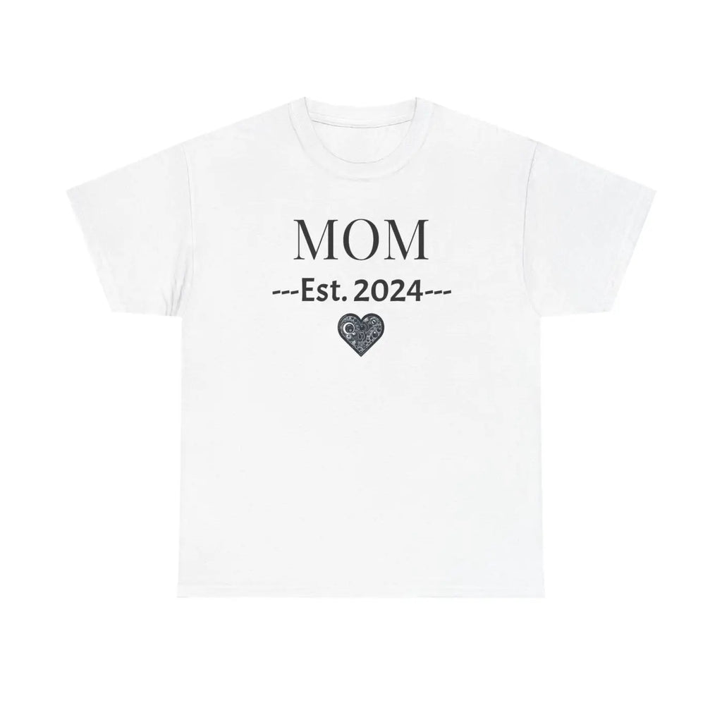 Mom Unisex Heavy Cotton Tee - Established 2024 New Mom - DipaliZ