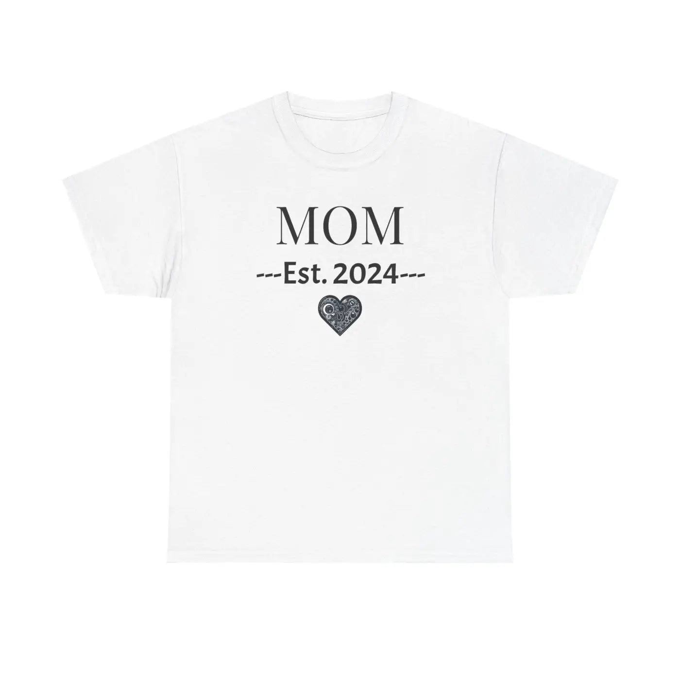 Mom Unisex Heavy Cotton Tee - Established 2024 New Mom - DipaliZ