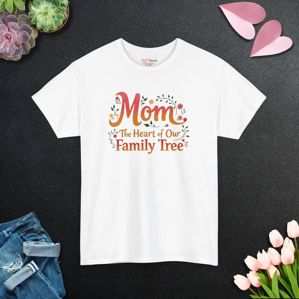 Mom Family Tree Heavy Cotton Tee - Unisex Comfort - DipaliZ
