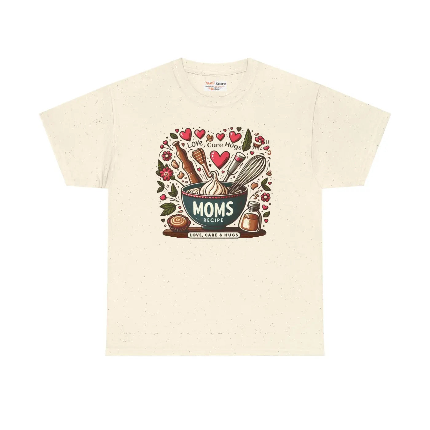 Unisex Heavy Cotton Tee Mom Love Care Hugs - Comfort Fit - DipaliZ