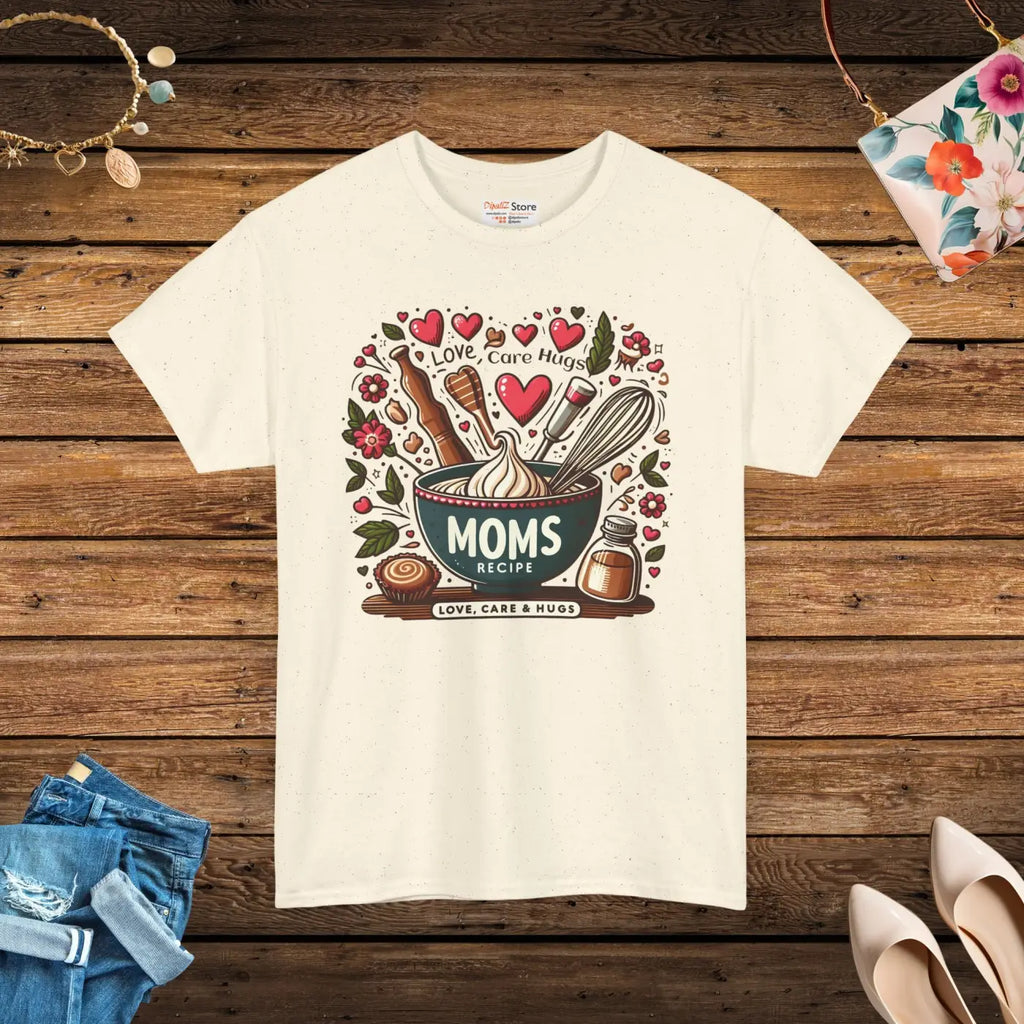 Unisex Heavy Cotton Tee Mom Love Care Hugs - Comfort Fit - DipaliZ