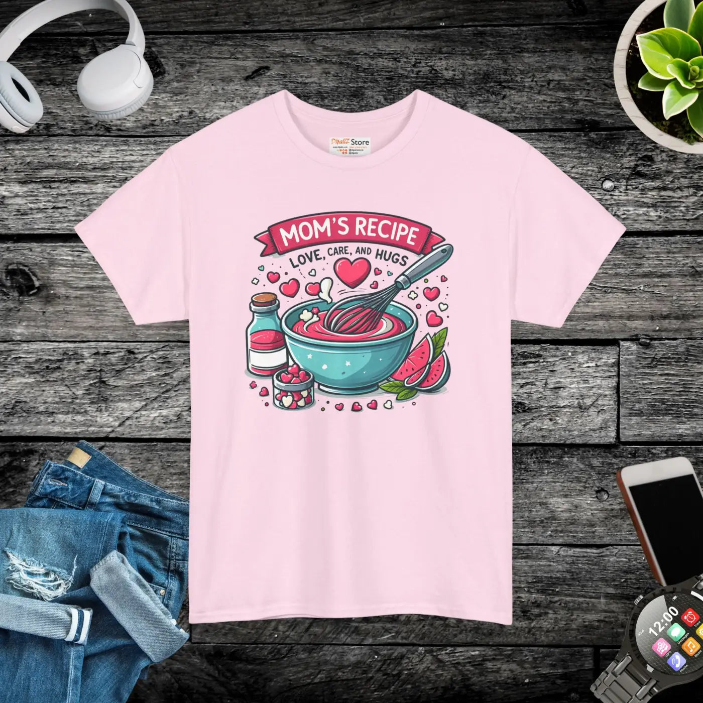 Moms Recipe Unisex Tee - Home Cooking Comfort Design - DipaliZ