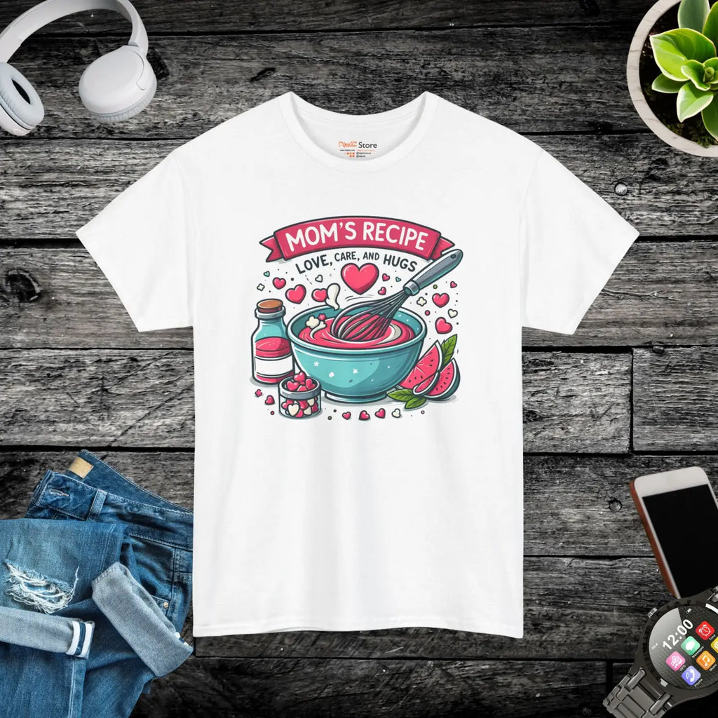 Moms Recipe Unisex Tee - Home Cooking Comfort Design - DipaliZ