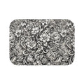 Floral Bath Mat - Monochromatic Large Design Anti-Slip - DipaliZ