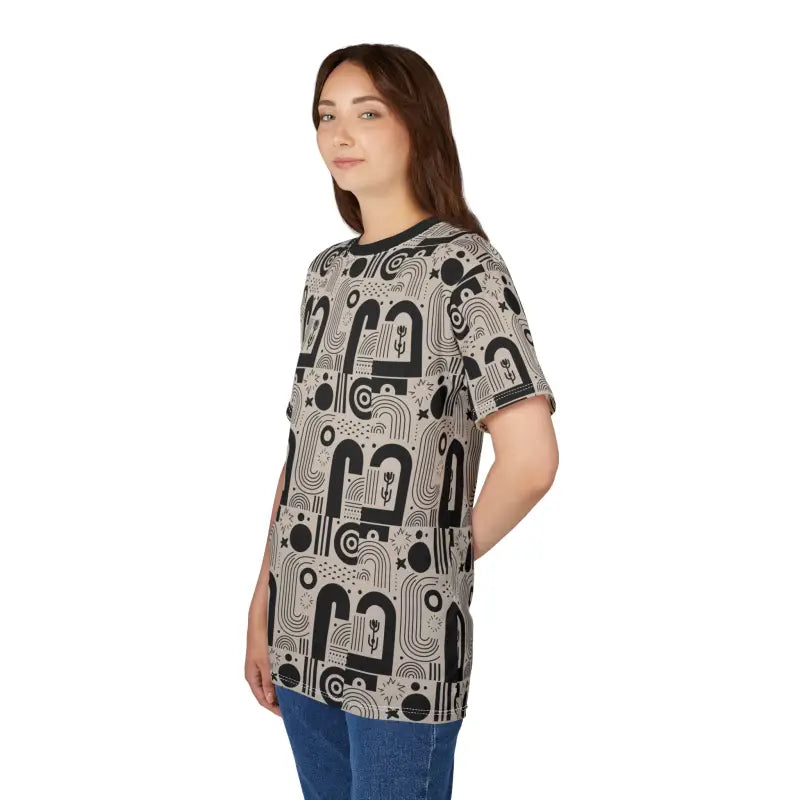 Exciting Monochrome Abstract Tee - Premium Fabric - DipaliZ