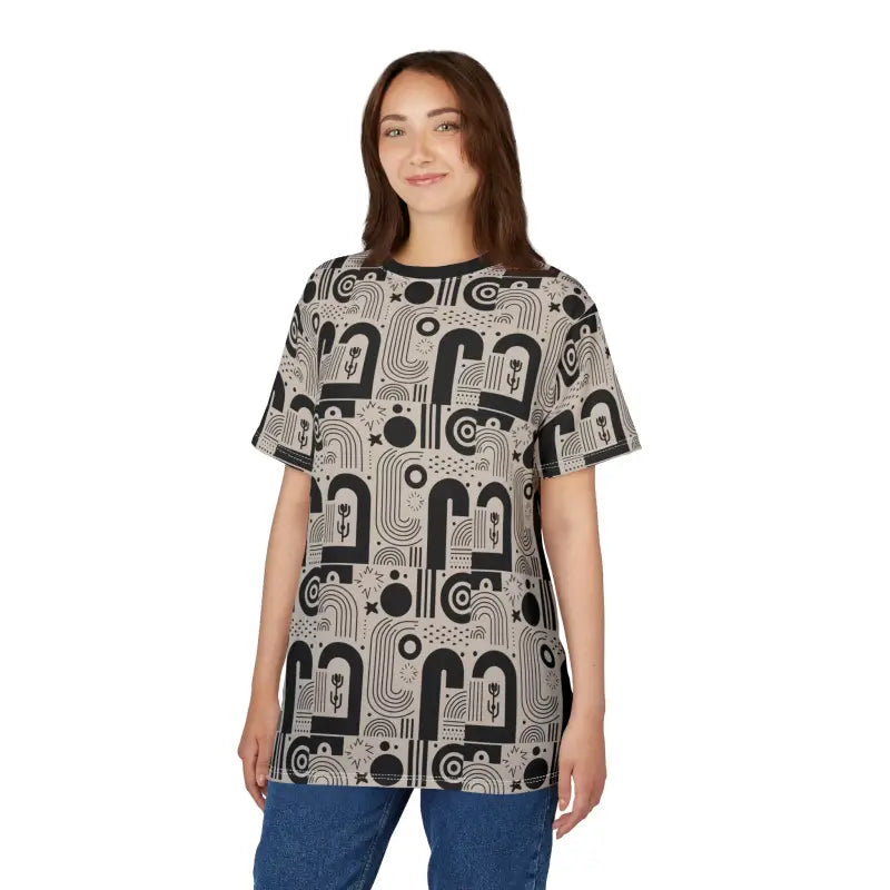 Exciting Monochrome Abstract Tee - Premium Fabric - DipaliZ