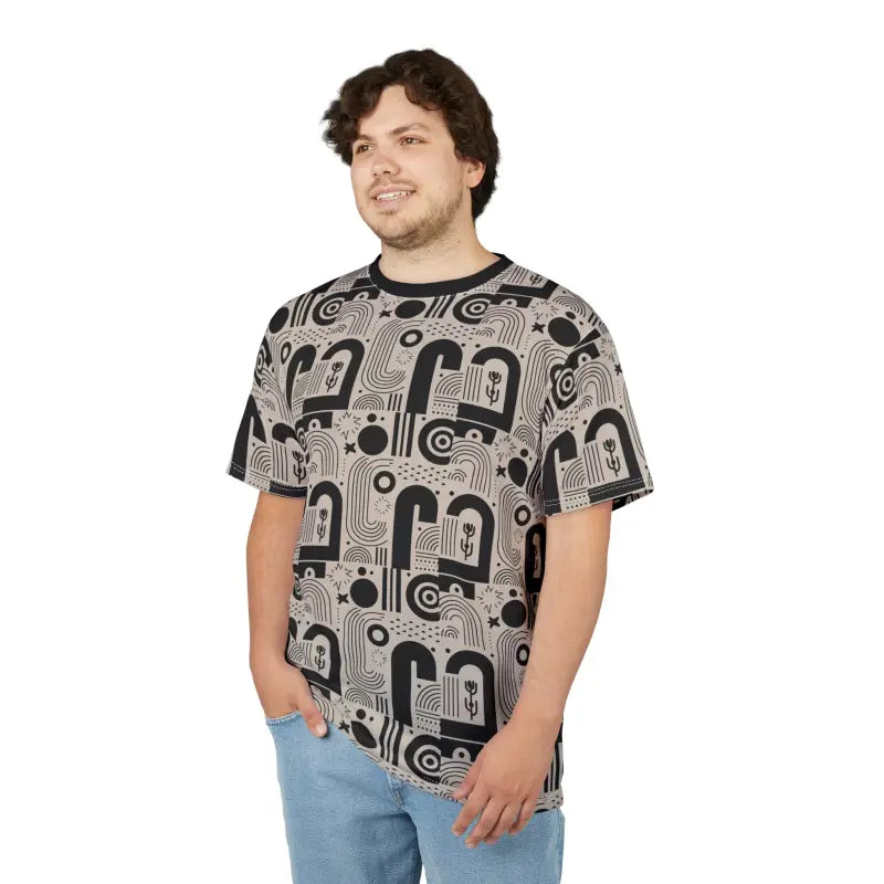 Exciting Monochrome Abstract Tee - Premium Fabric - DipaliZ